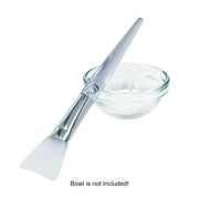 Facial Mask Brush -  Silicone Face Mask Hairless Applicator Brush (1 Curved &1 Fan (2 PCS))