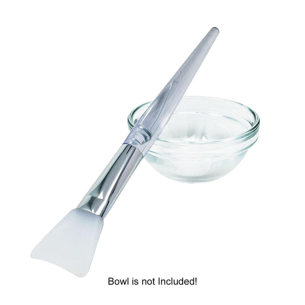 Facial Mask Brush -  Silicone Face Mask Hairless Applicator Brush (1 Curved &1 Fan (2 PCS))