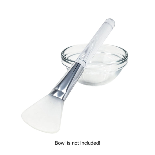 Facial Mask Brush -  Silicone Face Mask Hairless Applicator Brush (1 Curved &1 Fan (2 PCS))