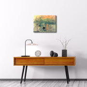 Impression, Sunrise Modern Framed Giclee Canvas Prints of Claude Mone