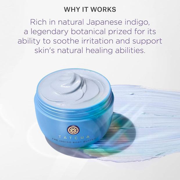 the Indigo Body Butter | Soothing Silk Body Cream for Skin Dryness & Eczema, 200 Ml | 6.8 Oz