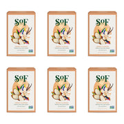 Sof Triple Milled Bar Soap - with Coconut Oil & Organic Shea Butter- Vegan & Non GMO- Free from Phthalates, Sulfates & Parabens- Sweet Almond - 6 Oz Bar 6 Bars