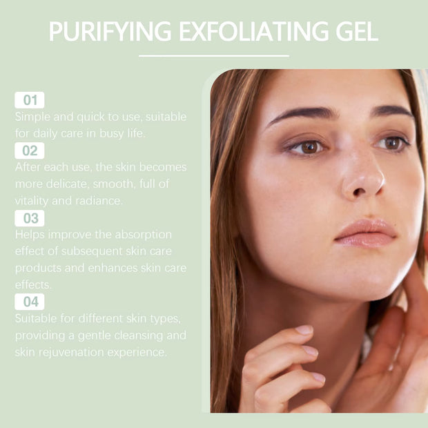 Facial Exfoliating Gel Skin Care Deep Cleaning Face Scrub Skin Care Product Hyaluronic Acid Repair Facial Moisturizing Gel Face