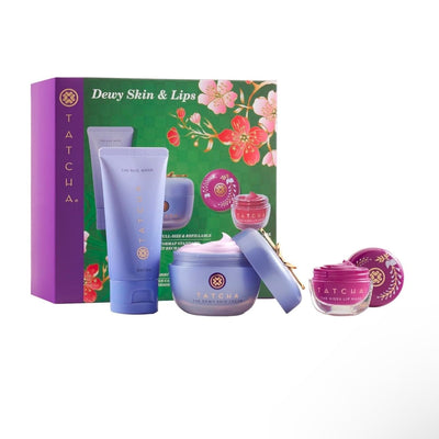 Dewy Skin & Lips Hydrating Ritual Set, Travel Rice Wash, Full Size Dewy Skin Cream, Wisteria Lip Mask ($119 Value)