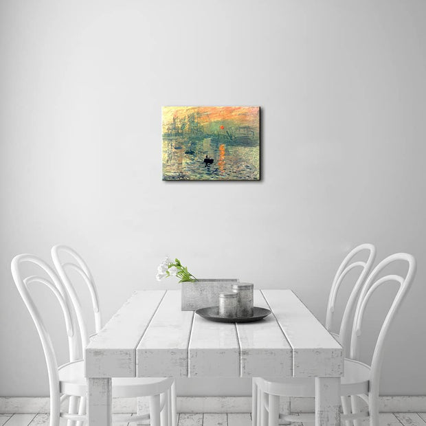 Impression, Sunrise Modern Framed Giclee Canvas Prints of Claude Mone