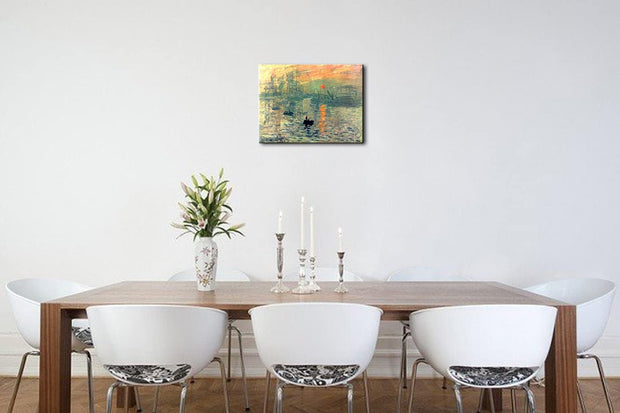 Impression, Sunrise Modern Framed Giclee Canvas Prints of Claude Mone