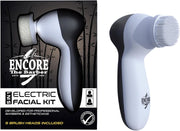 Electric Facial Kit - Waterproof Cleansing Spin Brush Set with 5 Exfoliating Brush Heads - Cleanser - Rotating Spa Massage - Gentle Exfoliation and Deep Scrub Skin Care Barbers & Aestheticians